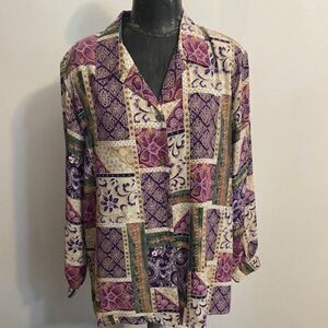 Allison Dailey Vintage Multi-color button down top, size 20W